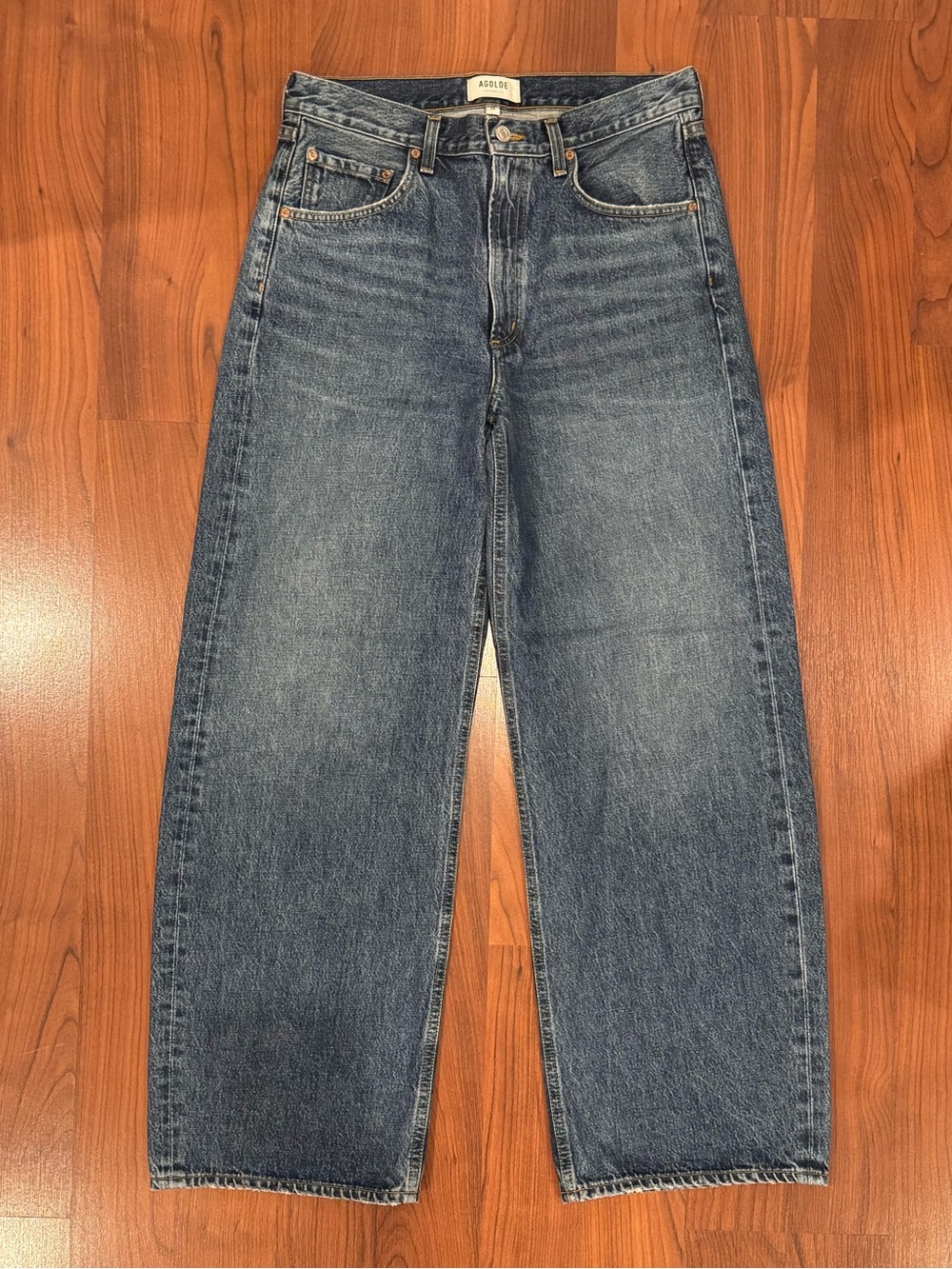 Agolde Low Curve Jeans Medium Blue Wash size 28